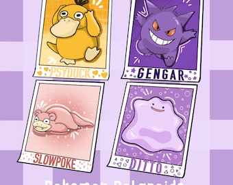 Pokemone Polaroid l Sticker l Waterproof Pokemone Sticker