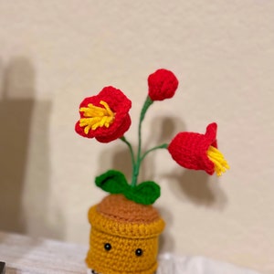 Crochet mini flower pots