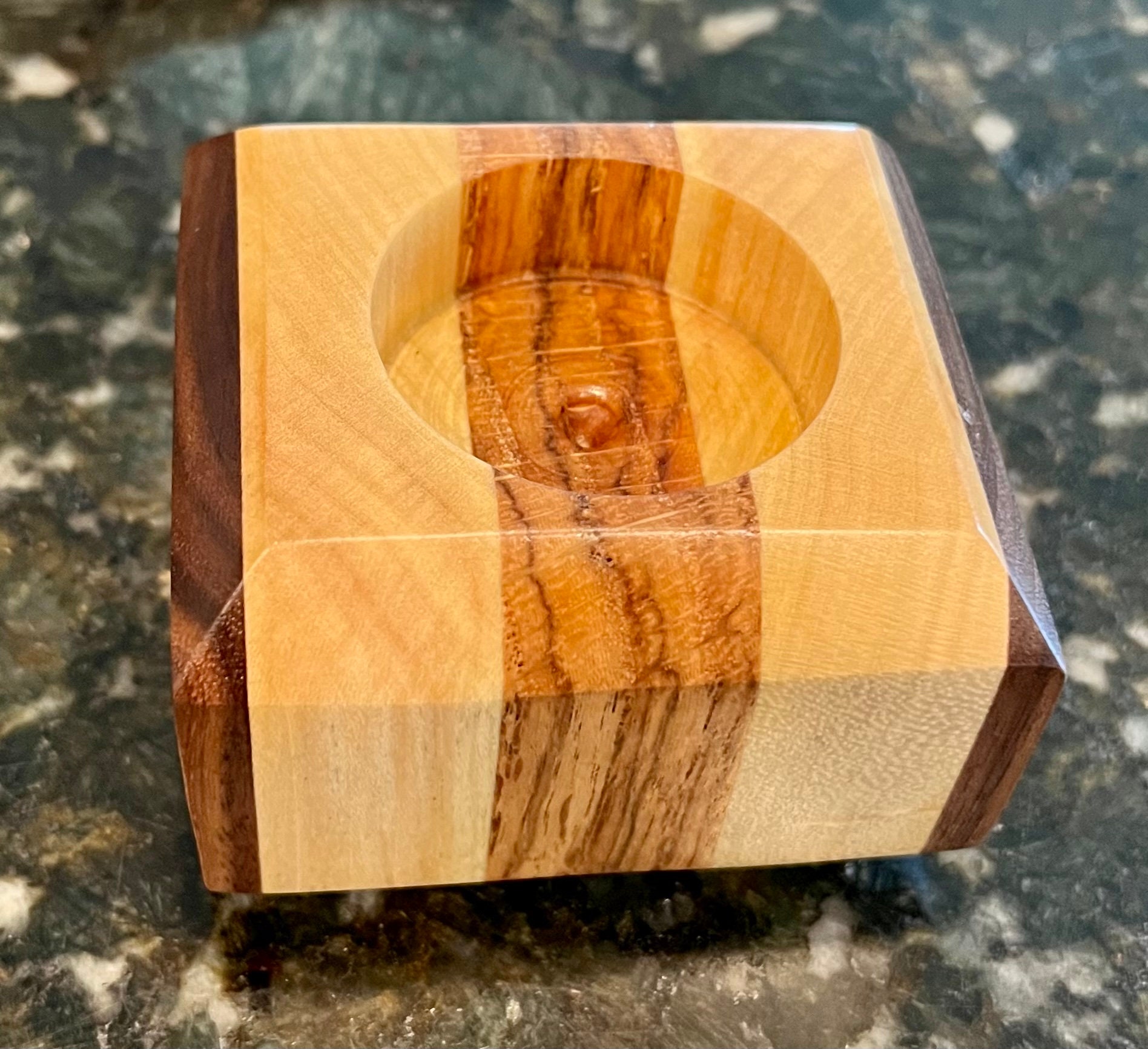 Tea Candle Holder/ Candle Holder/ Maple and Walnut Candle Etsy