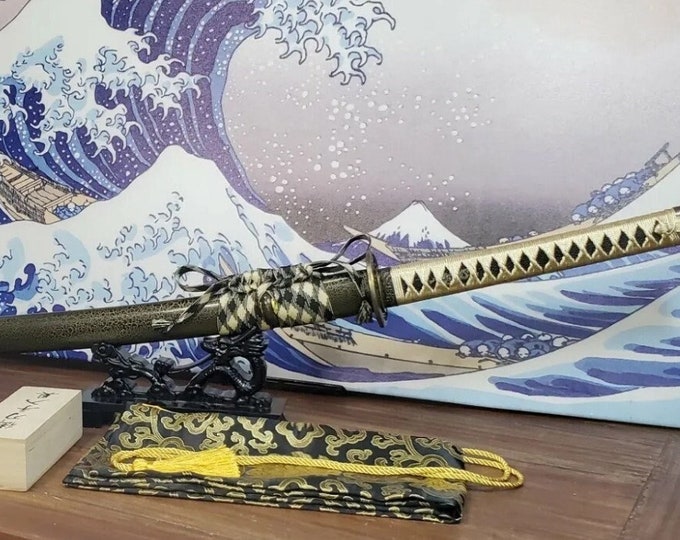 T10 Tungsten Steel Katana. Folded and Clay Tempered With a Etsy