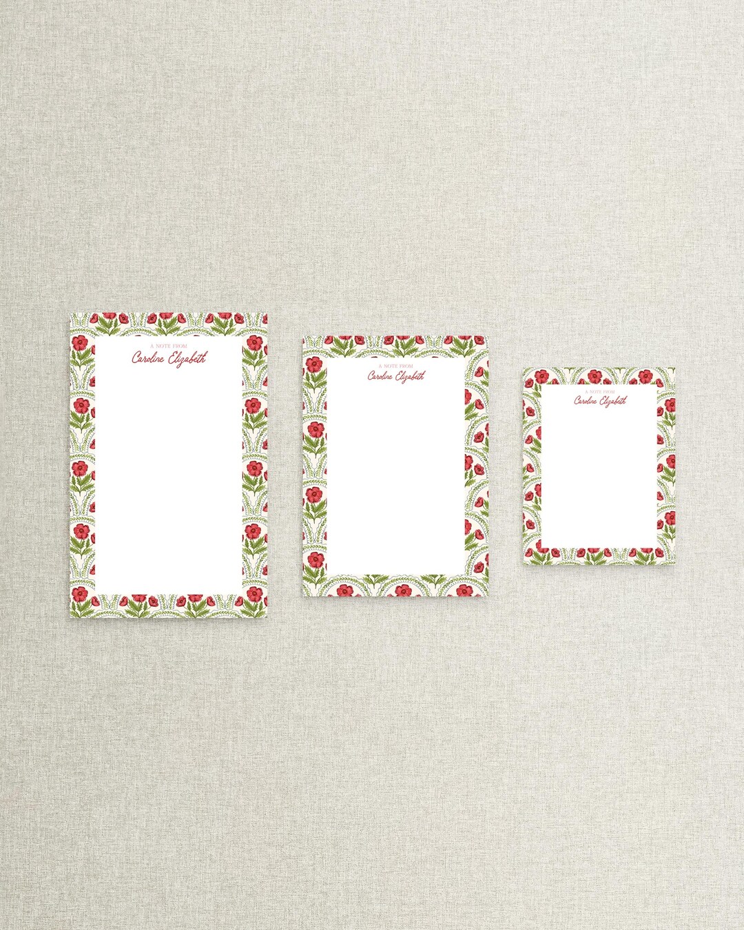Personalized Watercolor Poppy Notepad: Floral Stationery Gift - Etsy