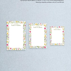 Set of 25 Personalized Watercolor Floral Stationery Set - Custom Thank ...
