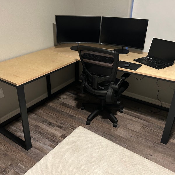 Modern, Hand-made L-shaped Desk