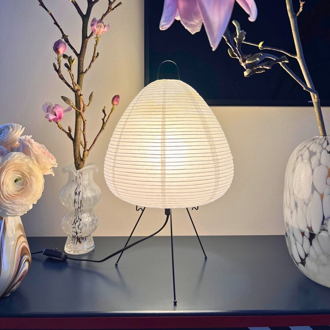 Japanese Paper Table Lamp Lantern Decor Paper Floor Lamp Etsy