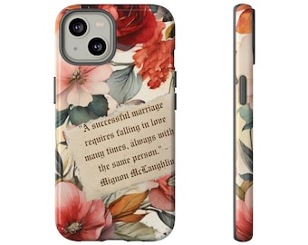 Tough Cases Motivation Quote Boho Vintage Eclectic Flowers Design gift for Her Phone Case Tough Cases for iPhone Google Pixel Samsung Galaxy