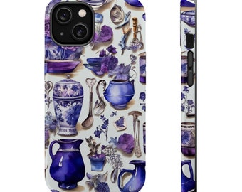 MagSafe Tough Cases Purple Boho Vintage Eclectic Design Gift for Her  Phone Case Tough Cases for iPhone 14, Iphone 15 Case