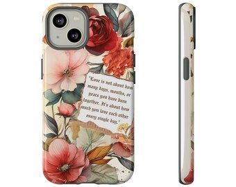 Tough Cases Motivation Quote Boho Vintage Eclectic Flowers design gift for Her Phone Case Tough Cases for iPhone Google Pixel Samsung Galaxy