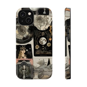 MagSafe Tough Case Vintage Retro ästhetische Tarot-Karten-Elemente Eclectic Collection Boho Cases iPhone 14, Iphone 15 Hülle