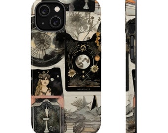 MagSafe Tough Case  Vintage  Retro Aesthetic Tarot Card Elements Eclectic Collection Boho Cases   iPhone 14, Iphone 15 Case