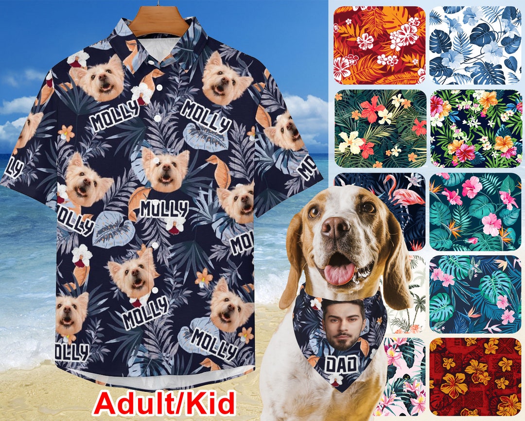 Hawaiian Dog's Shirts | Hula Girl Print in Classic Black