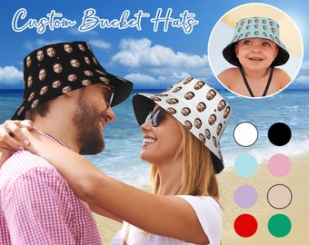 Custom Bucket Hats for Bachelorette Party, Custom Beach Hats, Personalized Summer Hats for Kid, Personalized Fisherman Hats, Custom Hats