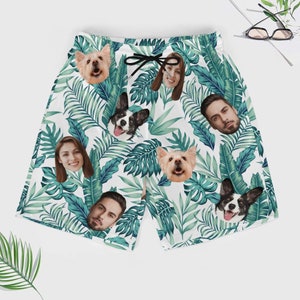 Custom Hawaiian Shirt Trunks with Face for Party, Dog Hawaiian shirt, Hawaii Shirt for Men,Personalized Hawaiian Shirt,Custom Tropical Shirt image 10