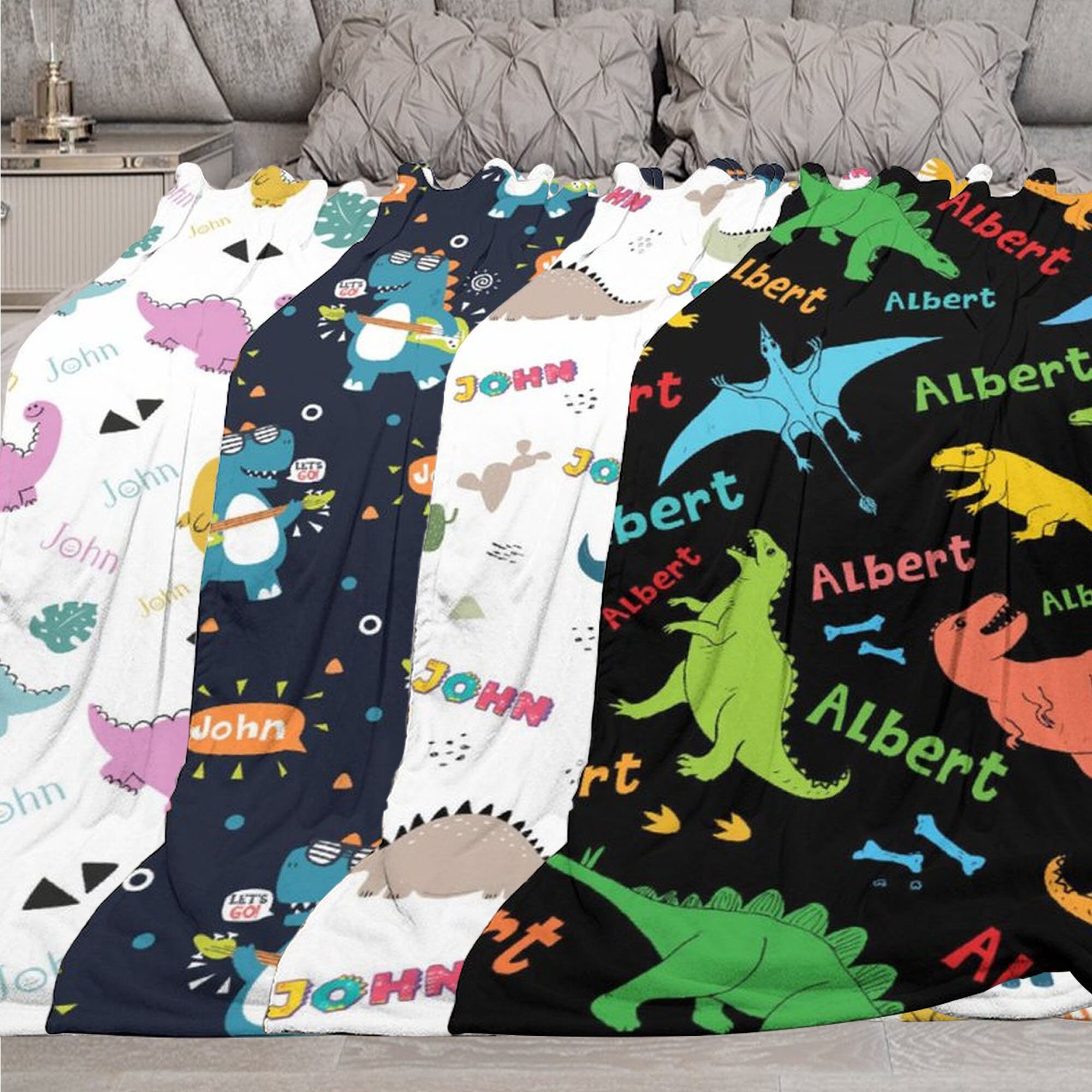 Dinosaur Blanket Etsy Canada