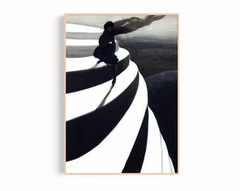 Vertigo Print, 1908 Artwork by Léon Spilliaert, Belgian Symbolist