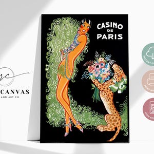 Josephine Baker Art Print | Vintage Casino de Paris Poster | Art Deco Wall Decor | Jazz Age Cabaret Digital Download