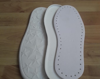 Rubber Slipper Soles with Free Insoles: DIY Shoe Making Supply Rubber for Felted Slippers