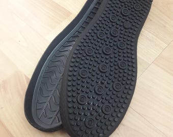 Crochet Shoe Soles: Rubber Outsole with Foam Insole, Pre-Punched