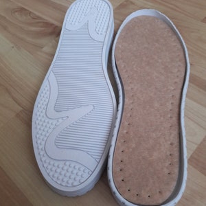 Rubber sole with insole cellulose boards texon, DIY Shoe Soles for sewing and knitting