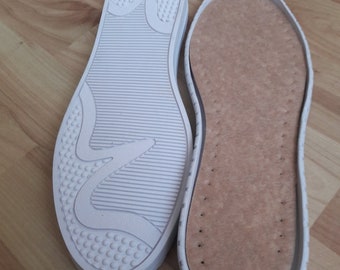 Rubber sole with insole cellulose boards texon, DIY Shoe Soles for sewing and knitting