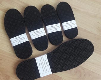 3-Layer Perforated Insoles: Thick Felt Soft EVA Non-Slip Base for Crochet Shoes Slippers