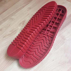 Perforated Red Rubber Soles With Insoles Option, DIY Shoe Sole for ...