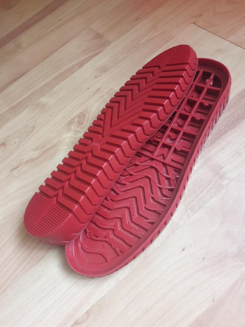 Perforated Red Rubber Soles With Insoles Option, DIY Shoe Sole for ...