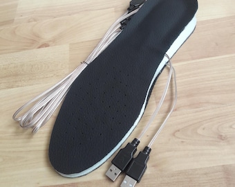 Heated Leather Insoles: Orthopedic USB Foot Warmers - Winter Gift