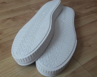 Rubberen sneakers cupzool voor doe-het-zelf schoenen, witte vervangende zolen voor reparaties in bestelwagenstijl