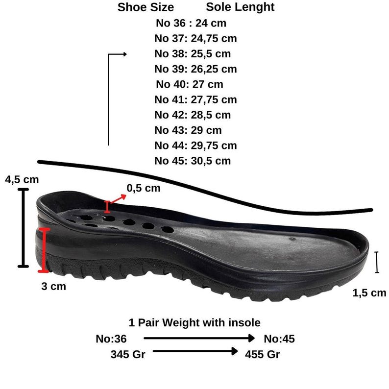 Rubber Shoe Soles With Free Orthopedic Insoles: DIY Shoe Making, EU 36 ...