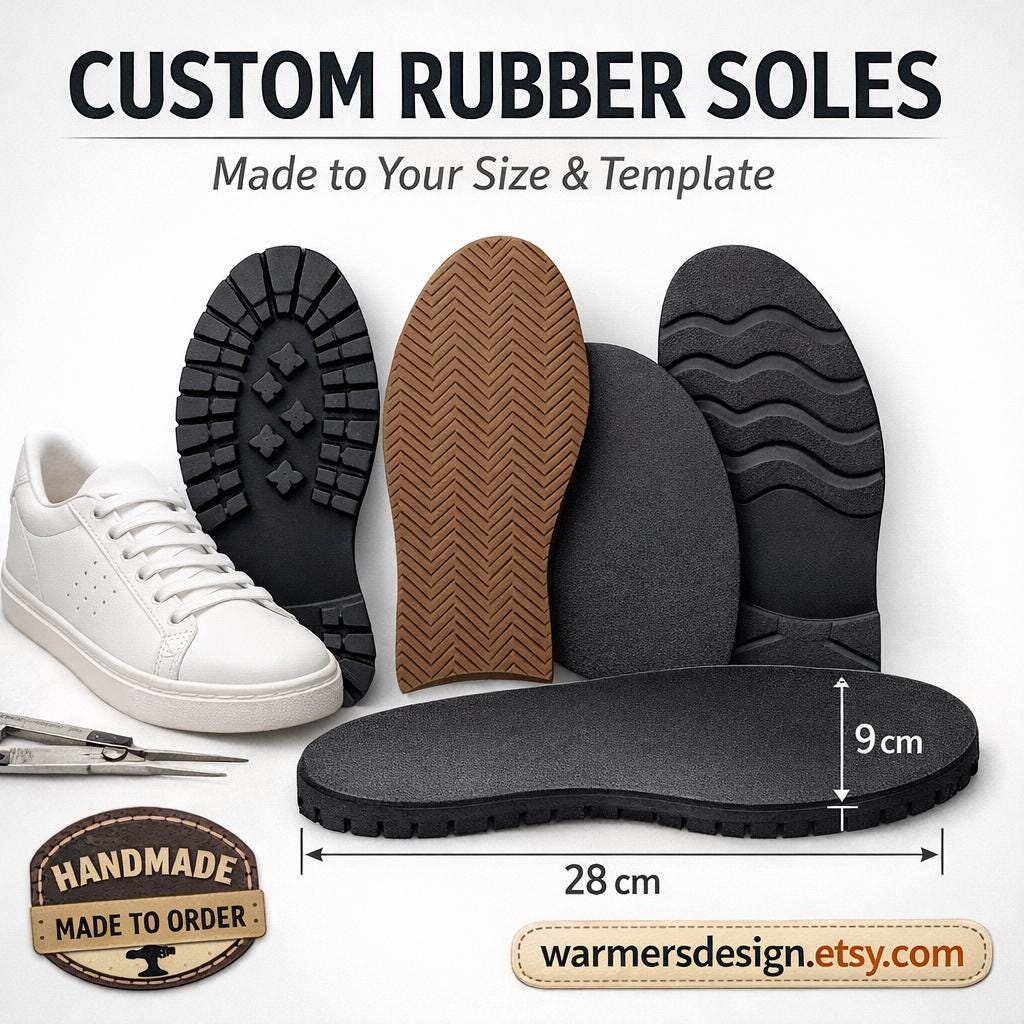 Custom Rubber Soles – Made to Order Shoe Soles – Personalized Size ...