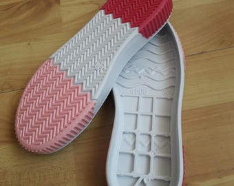 Suelas de zapatos de crochet para niños: suelas de goma, costura y tejido DIY