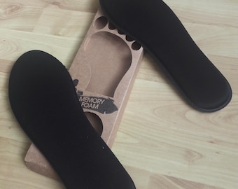 Memory Foam Insoles: Visco-Elastic Shoe Inserts, Heel Cushion