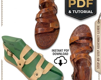 DIY Grieks leren sandalenpatroon (PDF)