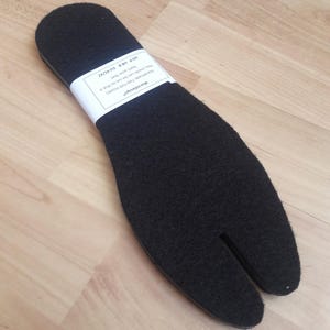 Handmade Felt Tabi Insoles: Split Toe, Japanese Style