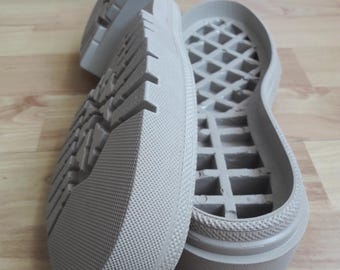 Beige Rubber Shoe Soles: DIY Sneaker or Boot Supplies - EU 36-40