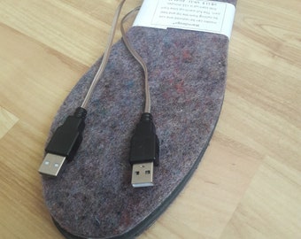 USB Beheizte Einlegesohlen: Filz Fußwärmer für Schuhe