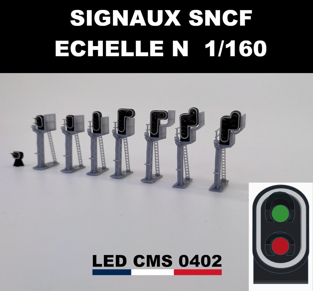 Voie Libre 2 Signaux PLM SNCF Feux De Signalisation N 1 160 LED Cms voie-libre-2-signaux-plm-sncf-feux-de-signalisation-n-1-160-led-cms