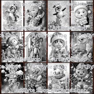 Joyful Magic Christmas: 100 Christmas Coloring Pages for Adults and ...