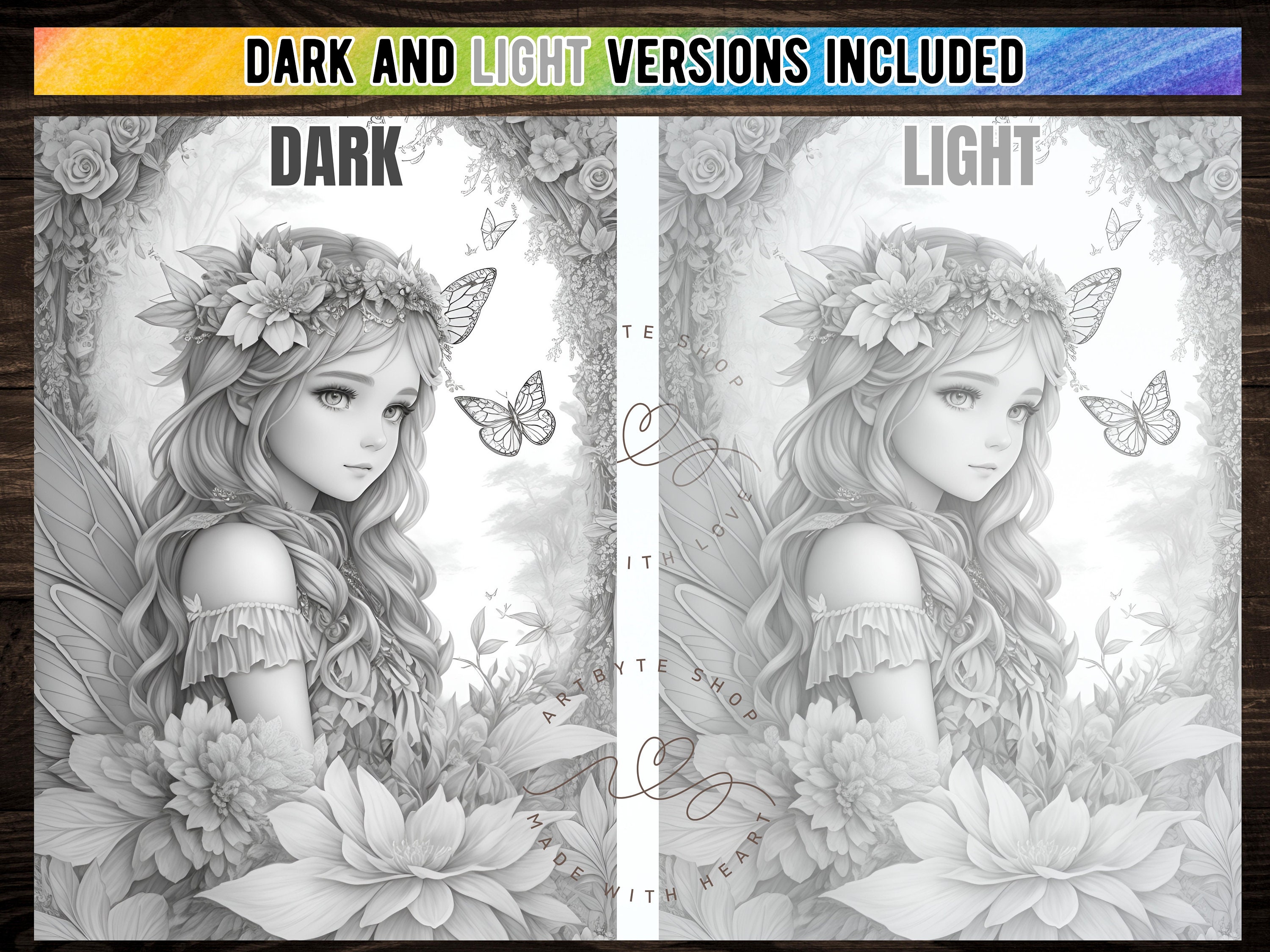 30 Delicate Forest Fairy Girls (book 3) Coloring Pages for Fantasy ...