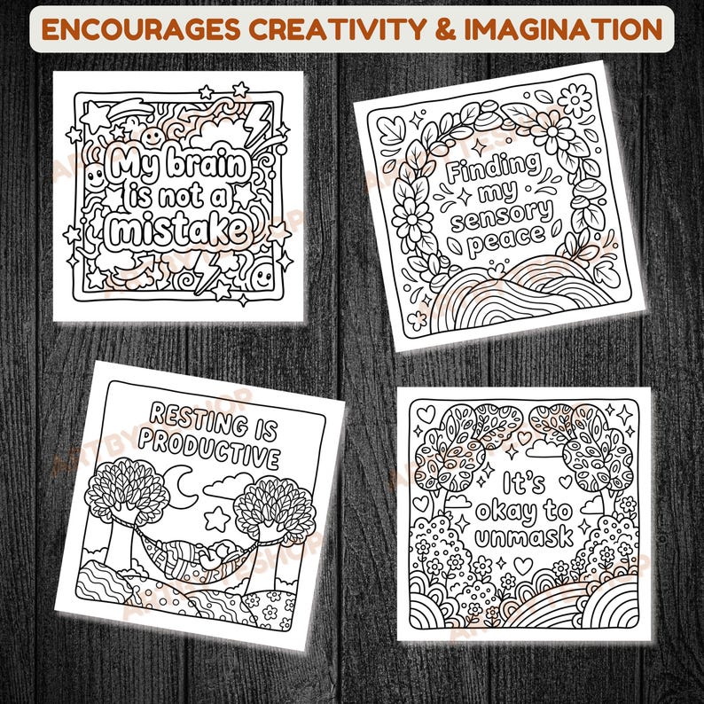 ADHD Affirmation Coloring Book Printable, Autism Acceptance Digital ...