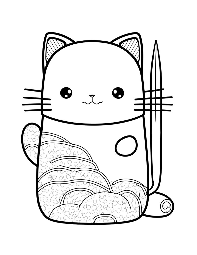 Sushi Cats A Cute Coloring Book for Kitty Lovers Adults and Kids: 31