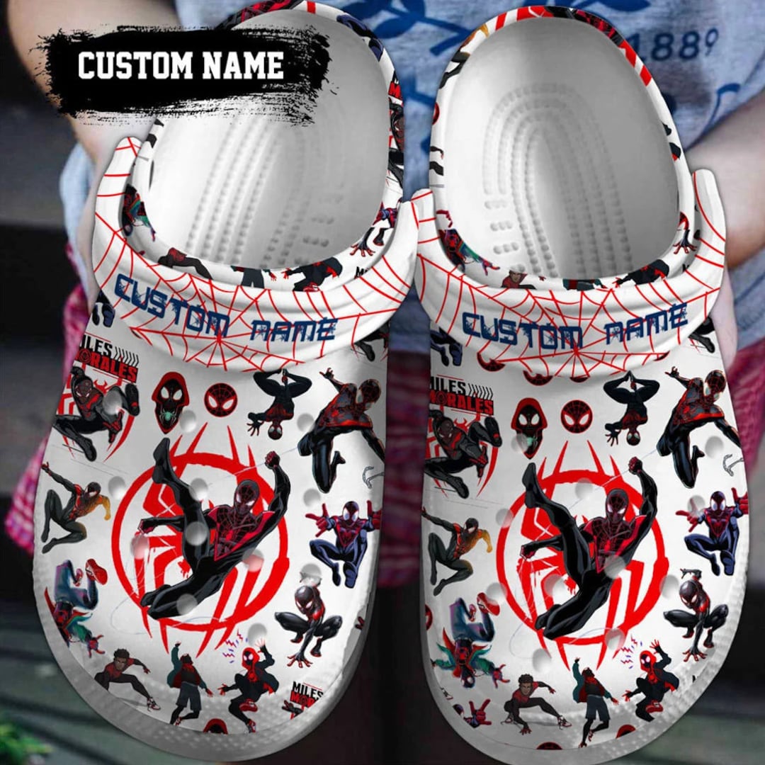 Spider Man Across the Spiderverse Shoes Spiderman Fans Etsy