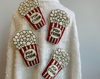Popcorn Chenille Applikation Patch Gesticktes Abzeichen Cartoon Food Handgemachte Dekorative Patches Lieferungen für Jacke, T-Shirt Kostüm Dekorative