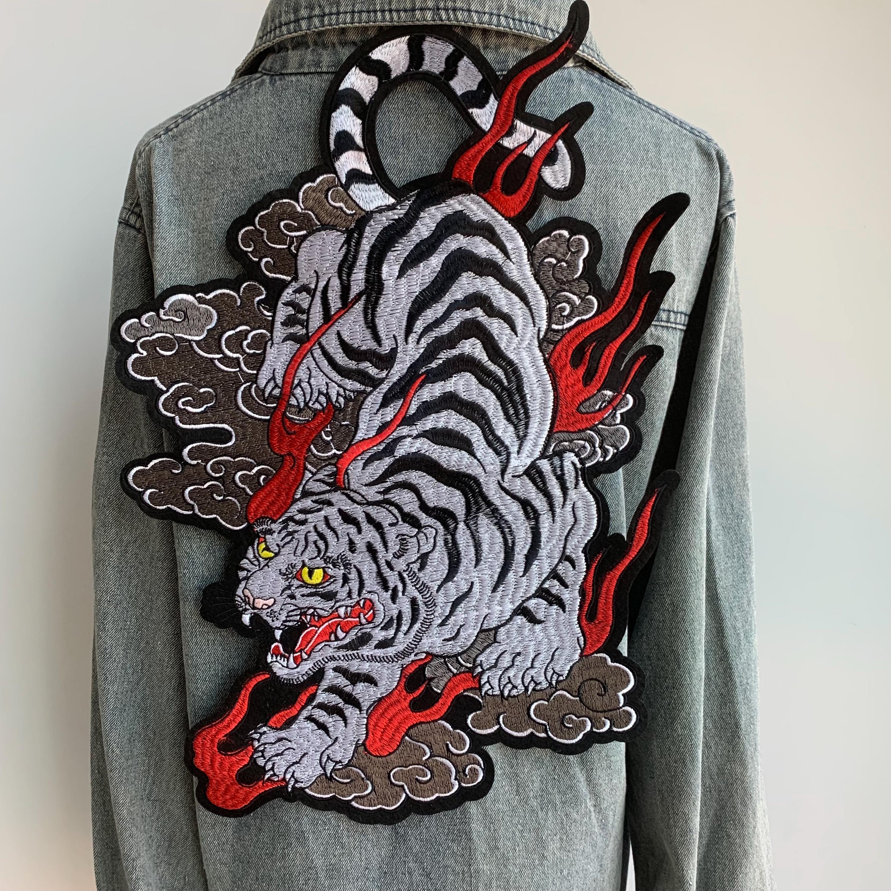 Japanischer Tiger Aufnäher – Samurai Irezumi, Aufnäher für Jacken & Hoodies