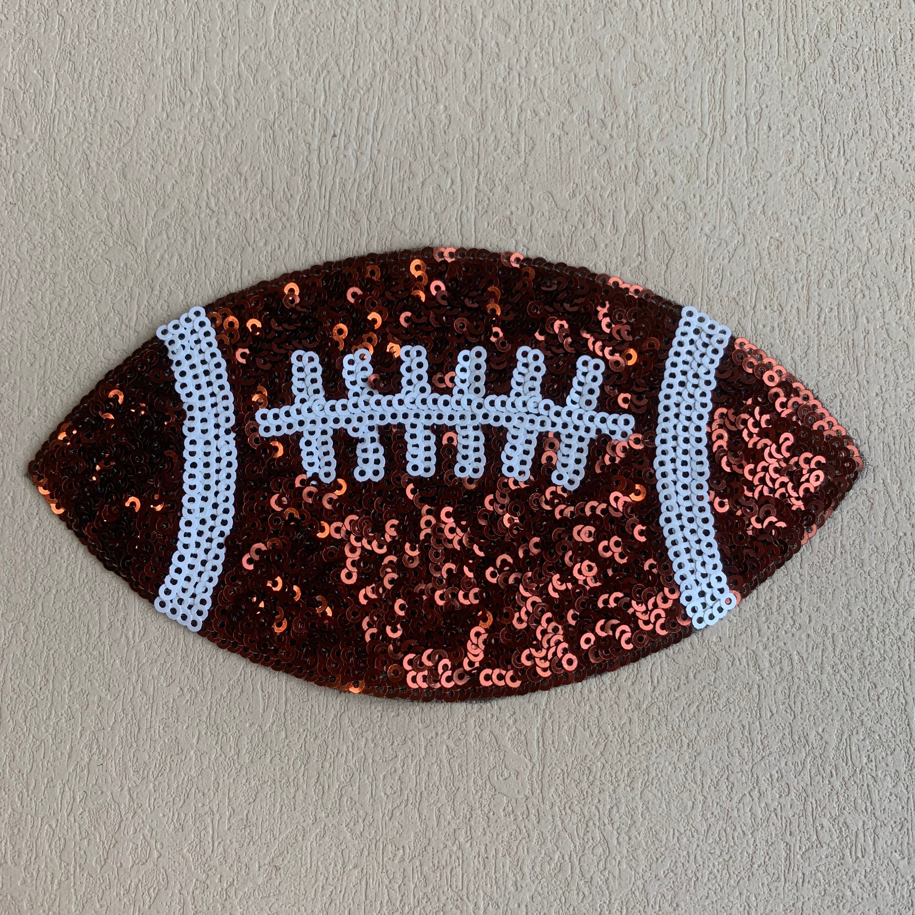 American Football Sequin Patches Rugby Applique For DIY Sewing On
