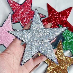 Sequined Colorful Star Iron On patch for reputation outfit
