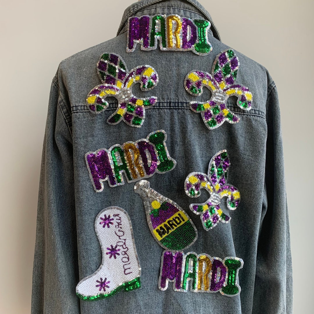 big mardi gras iron on
