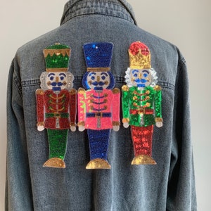 Colourful Sequins Nutcracker Sew on patch