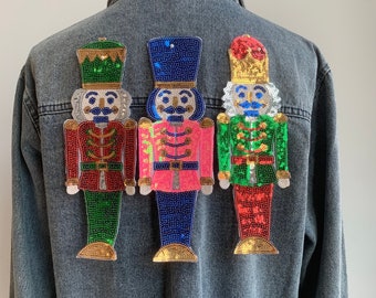 Colourful Sequins Nutcracker Sew on patch