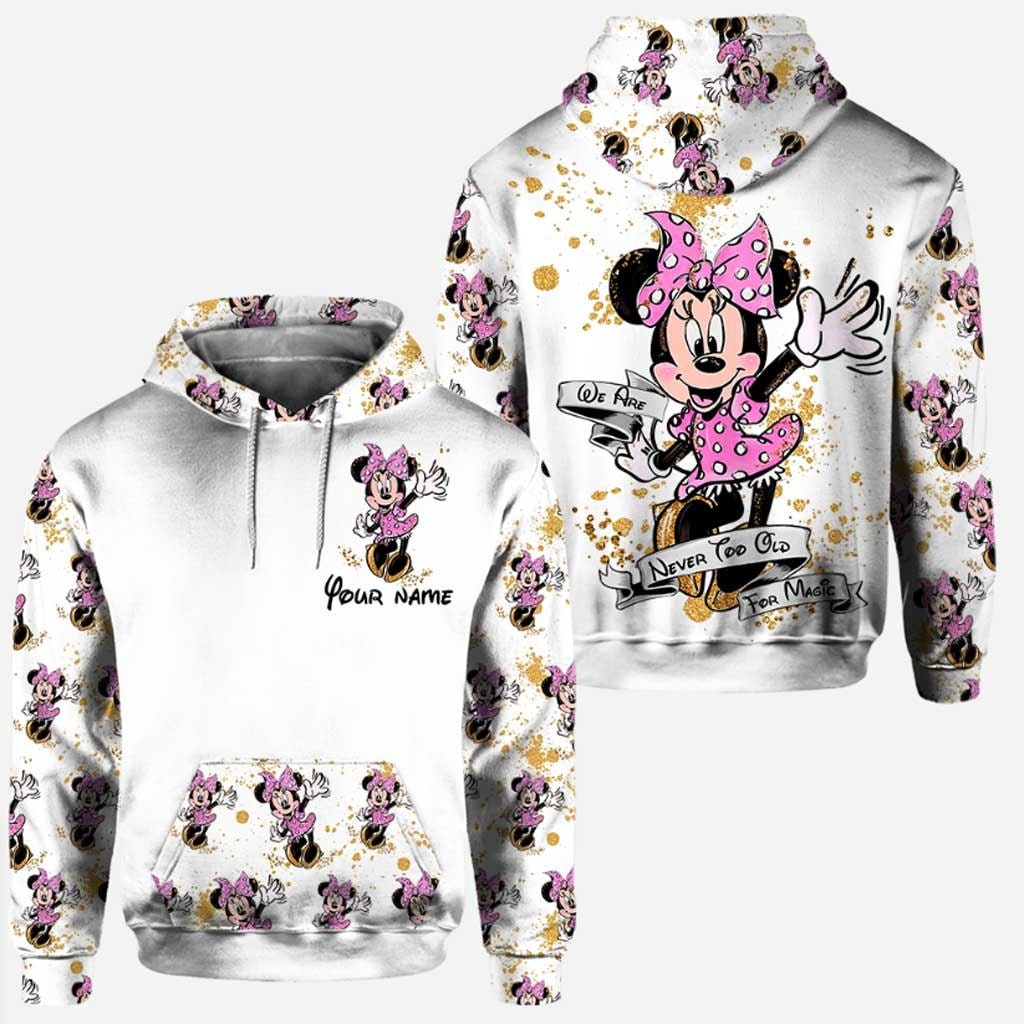 Discover Pinky Cute Minnie Hoodie Leggings Set, Customized Minnie Hoodie, Minnie Sweatshirt,Minnie Women Leggings,Minnie Birthday Gift,Christmas Gift